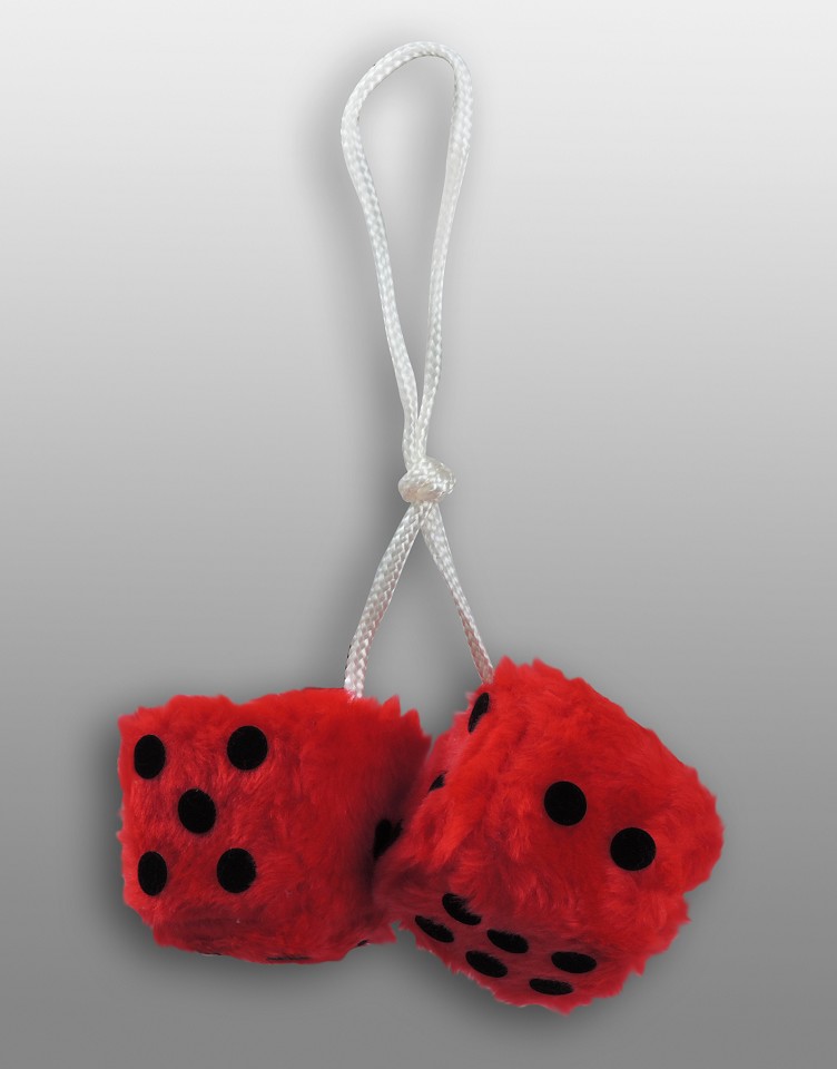 Lucky dice Fuzzy Dice 5 cm red (4 pieces / 2 pairs)