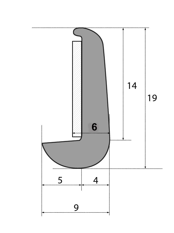 Kotflügelverbreiterung universell - 1 Stück - 6 mm breit - 150 cm lang