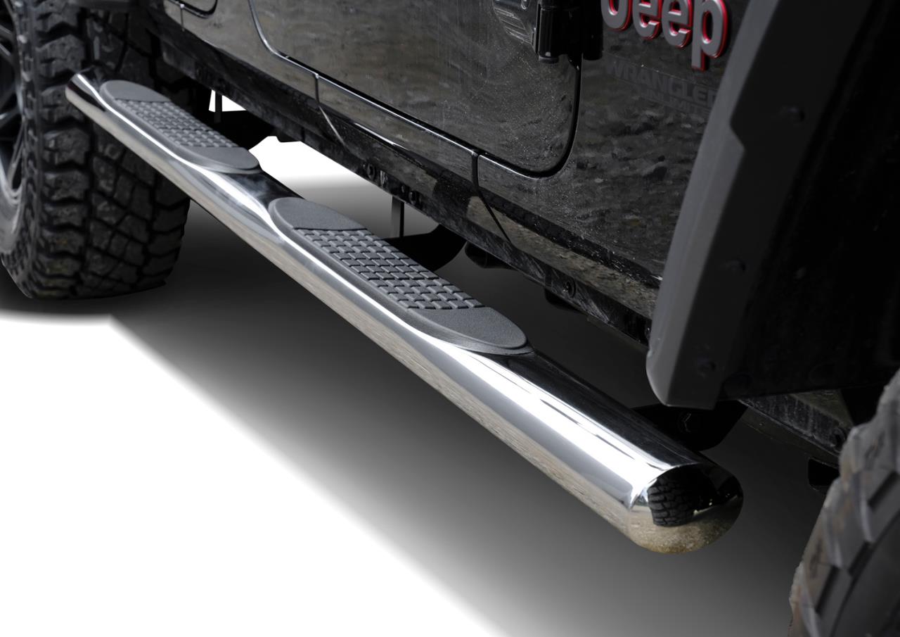 Stainless steel sidebars Ø 100 mm suitable for Jeep Wrangler JL 4-Doors (2018-)