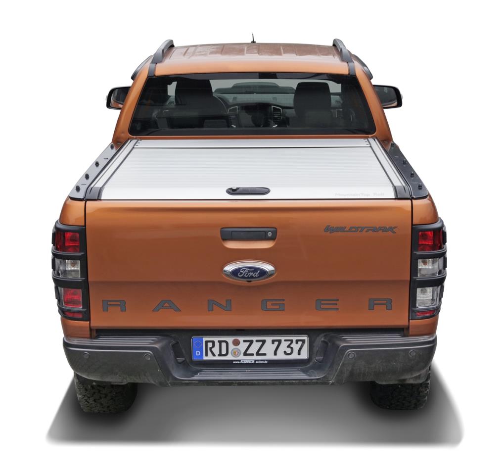 Edelstahl Überrollbügel + Set Montageschienen Rollcover passend für Ford Ranger (2016-2022) & Ranger Raptor (2019-2022)