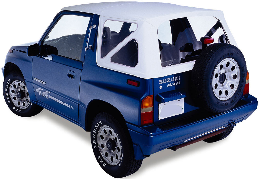 Ersatzverdeck weiß passend für Suzuki Vitara (1988-2004) mit Hakenbefestigung vorne