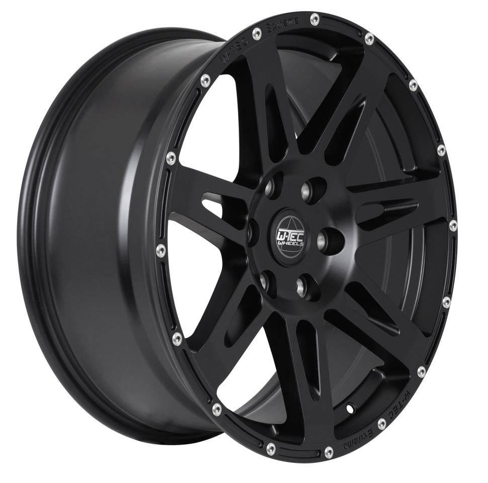 1x Alloy wheel W-TEC Extreme "Black Editon" + stainless steel rivets 8,5x20 ET+40 fit for Ford Ranger (2019-)