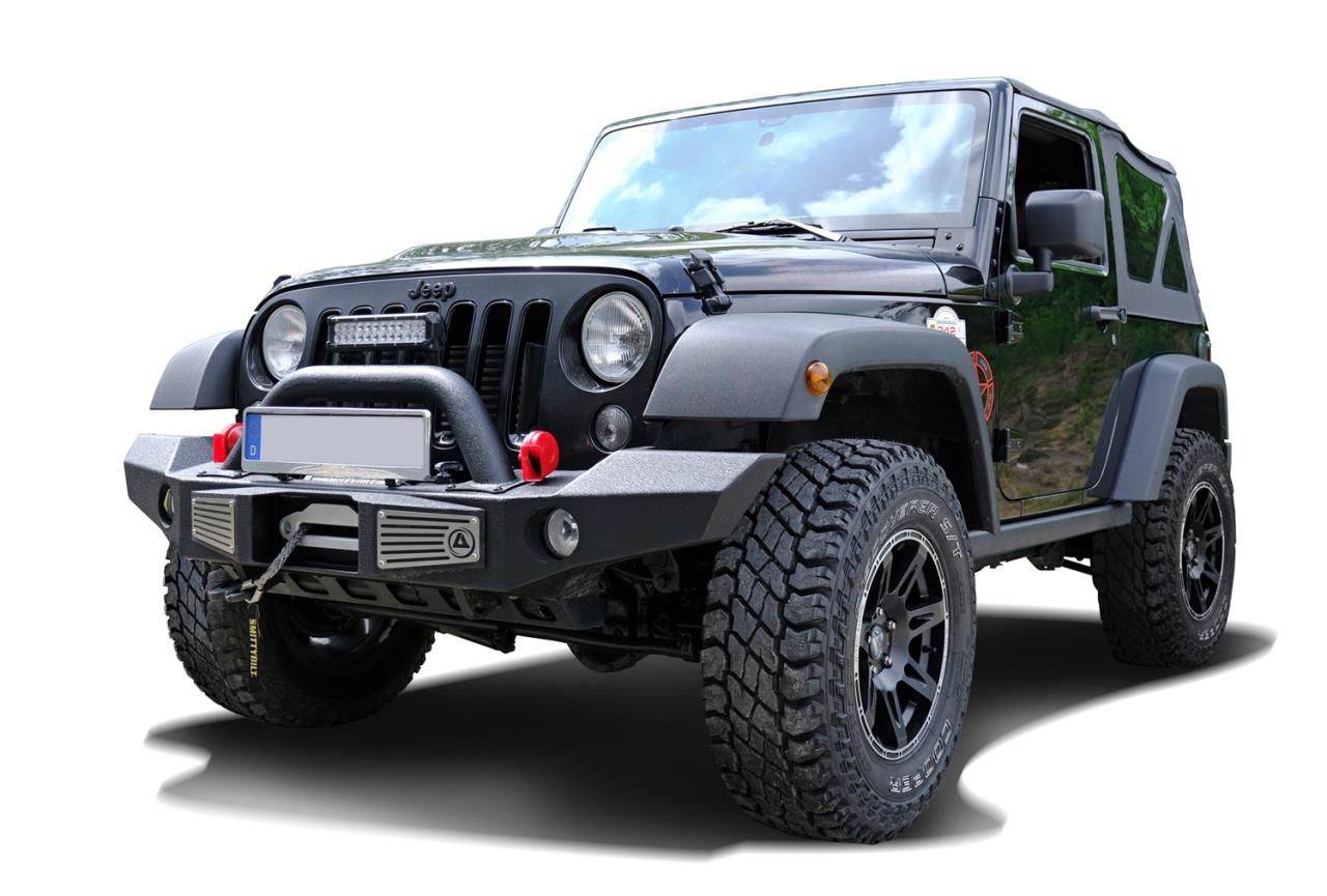 Kompletträder W-TEC Extreme 8,5x17 schwarz-silber mit Reifen 315/70R17 Cooper Discoverer ST passend für Jeep Wrangler JK (2007-2017)