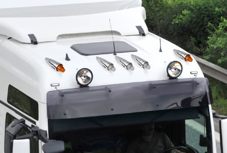 Truck torpedo light / roof light white XXL 24 Volt