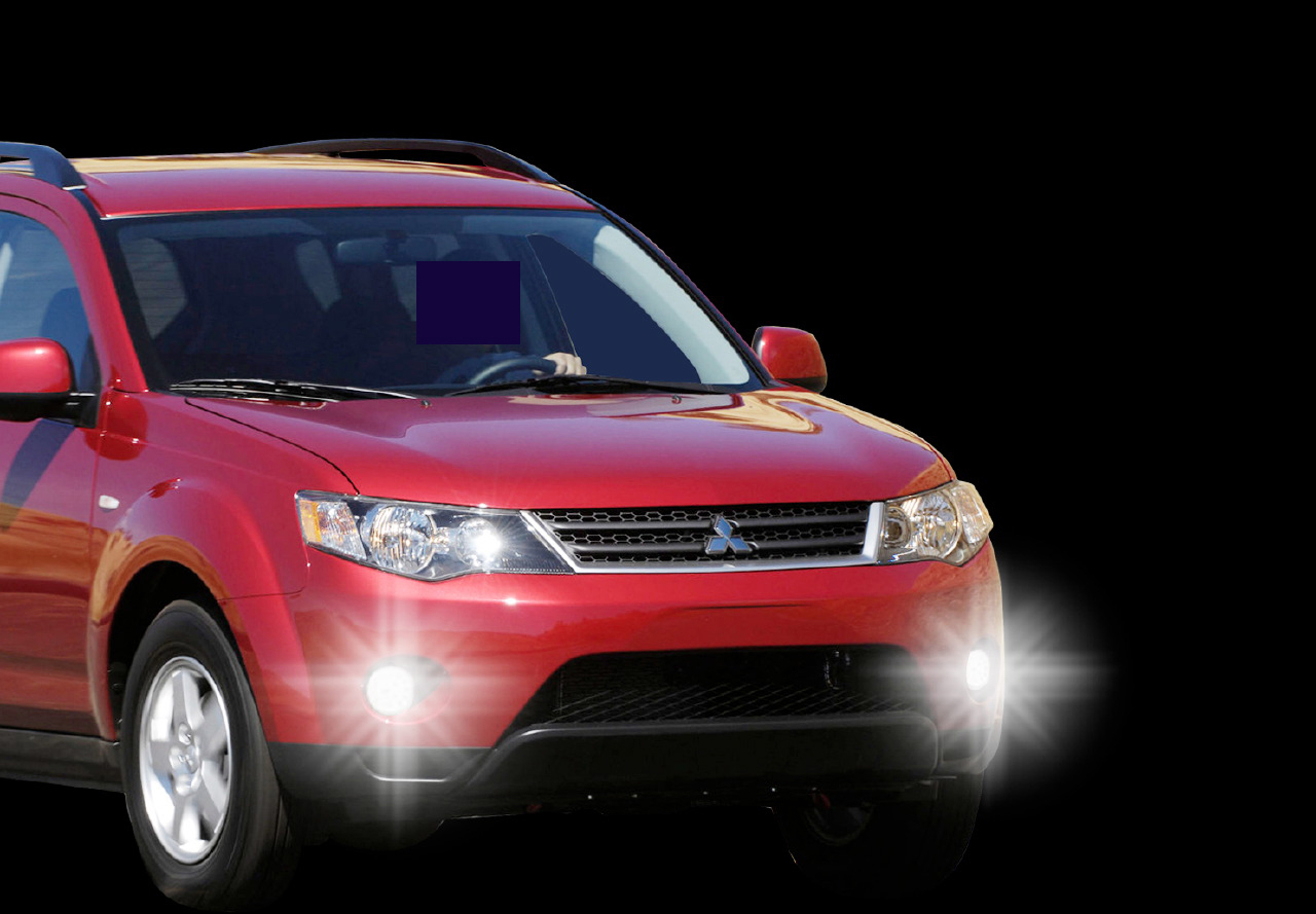 Daytime running lights without dimming function suitable for Mitsubishi Outlander (2006-2010)