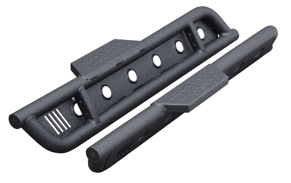 Black textured Rock Rails suitable for Jeep Wrangler JL 2-Door (2018-)