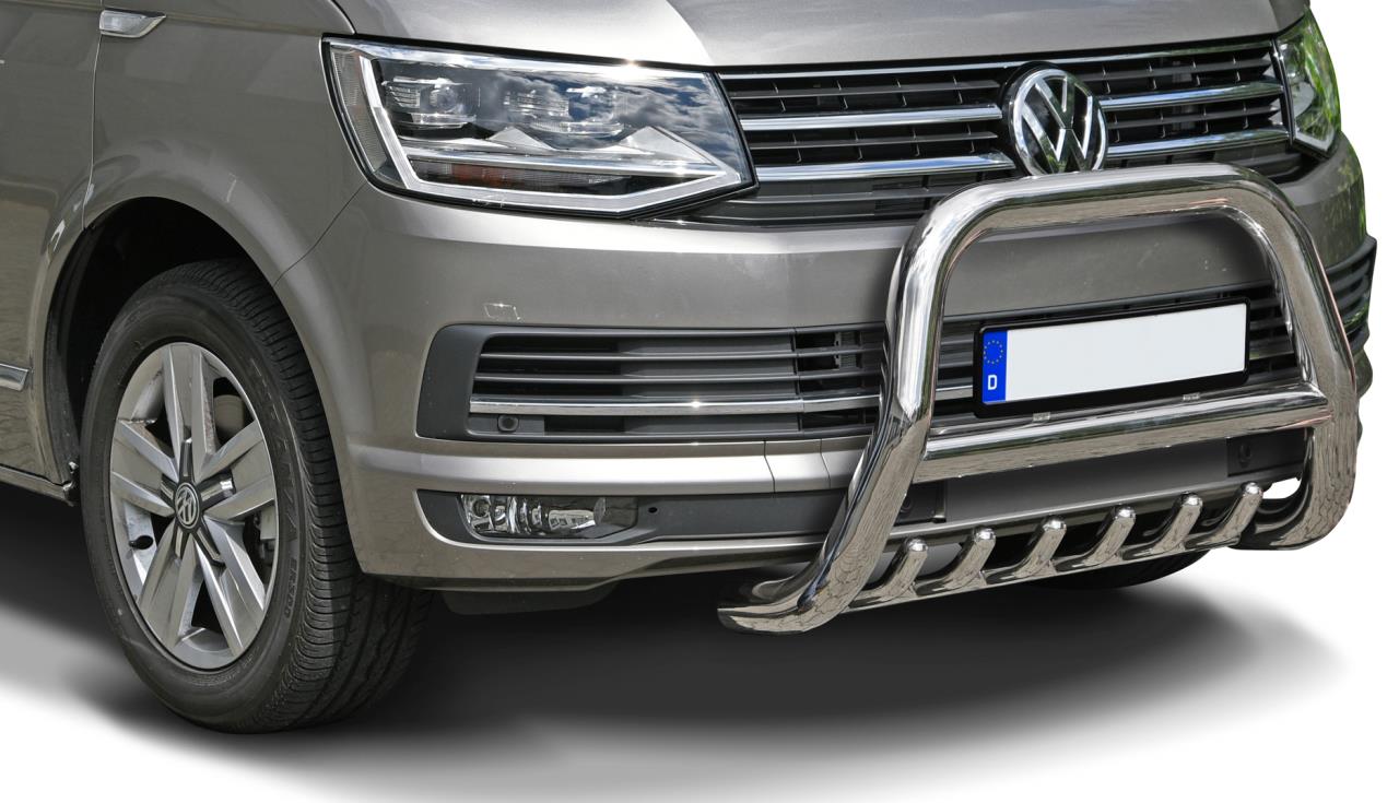 Edelstahl Frontschutzbügel mit Unterfahrschutz passend für VW T6 (2015-2019)