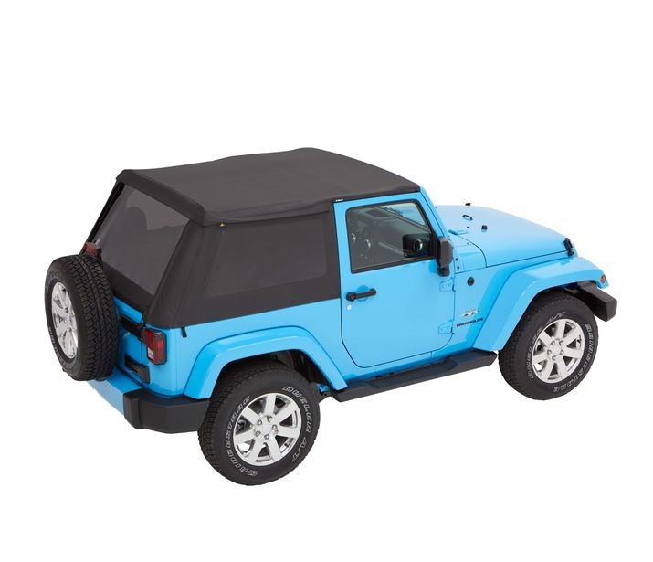 TrekTop soft top black fits Jeep Wrangler JK 2007-2018 (2-door)