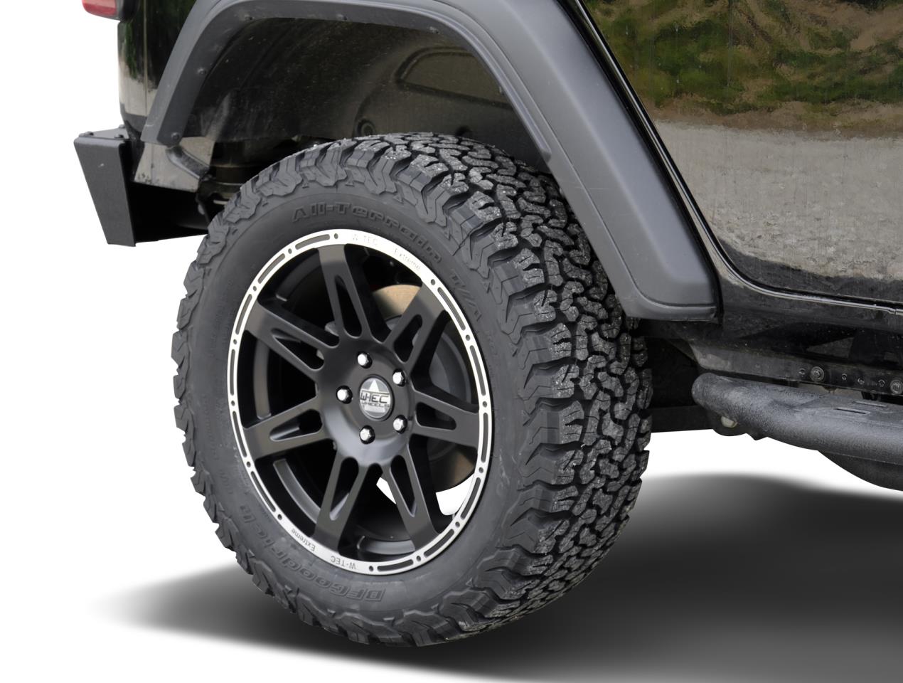 Complete wheels W-TEC Extreme 8,5x20 with 275/55R20 BF Goodrich All Terrain fits Jeep Wrangler JL (2018-)