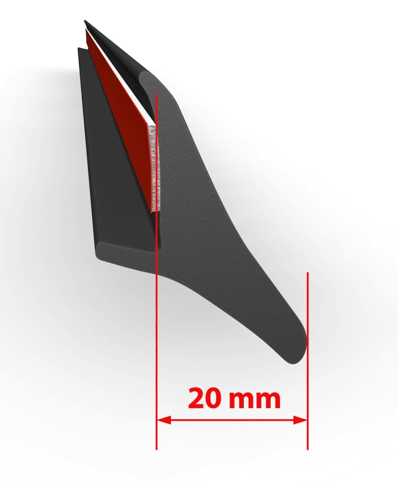 Extended fender flares universal - 2 pieces - 20 millimeters wide - each 200 cm long