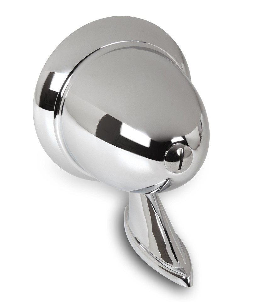 1x Side mirror "Oldstyle" Ø 100 mm metal chrome plated