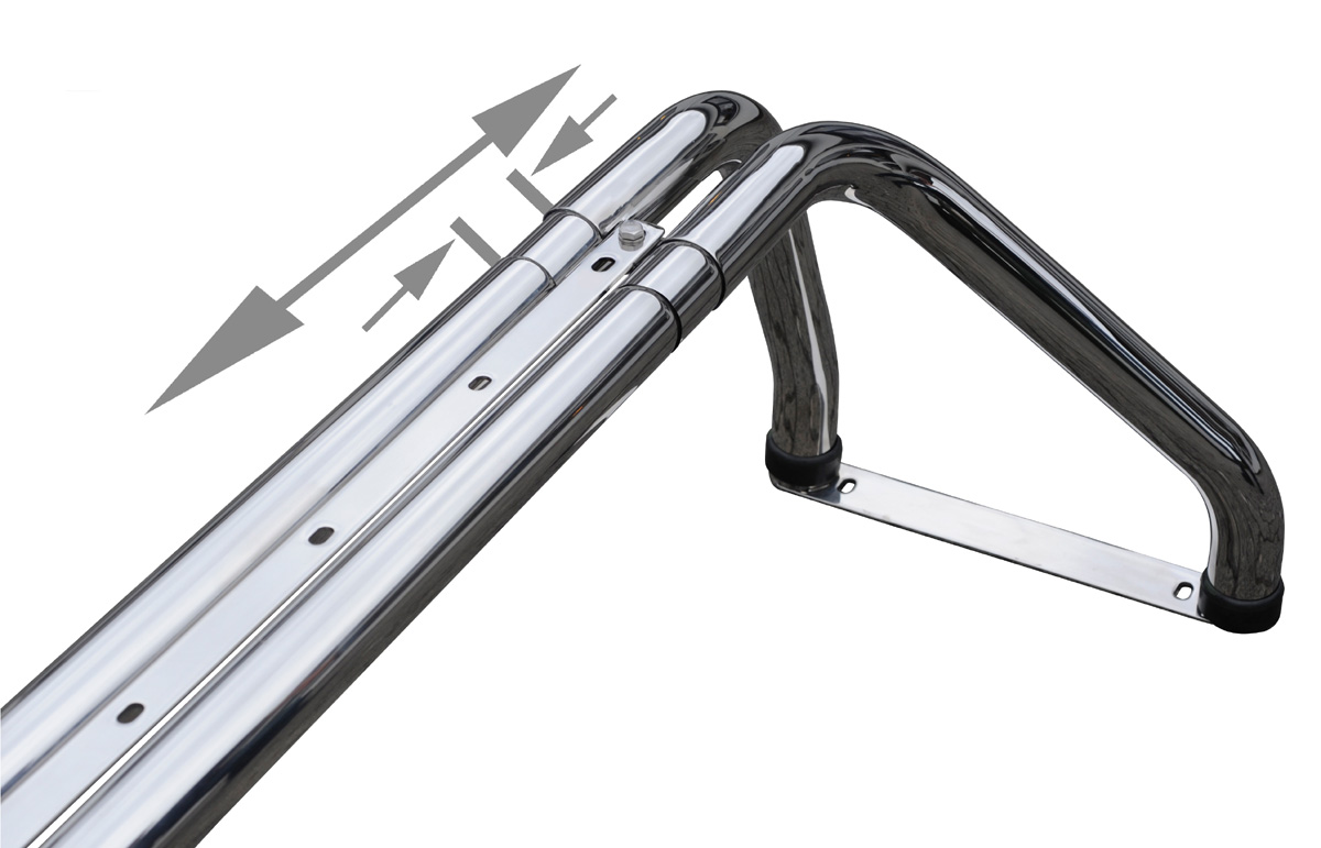 Roll bar stainless steel 76 mm pickup (adjustable 150-168 cm)