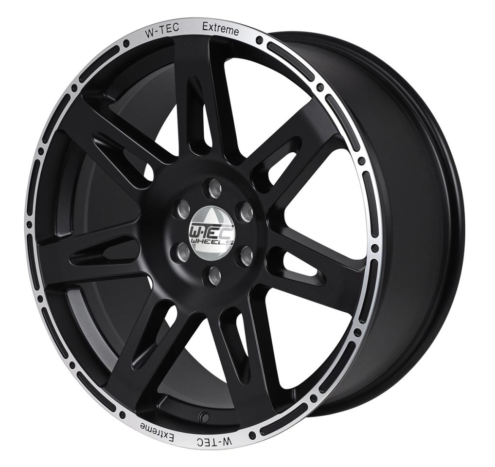 Complete wheels W-TEC Extreme 8,5x20 black-silver with tires 275/55R20 Cooper Discoverer AT3 suitable for Ford Ranger (2012-2018) & (2019-2022)