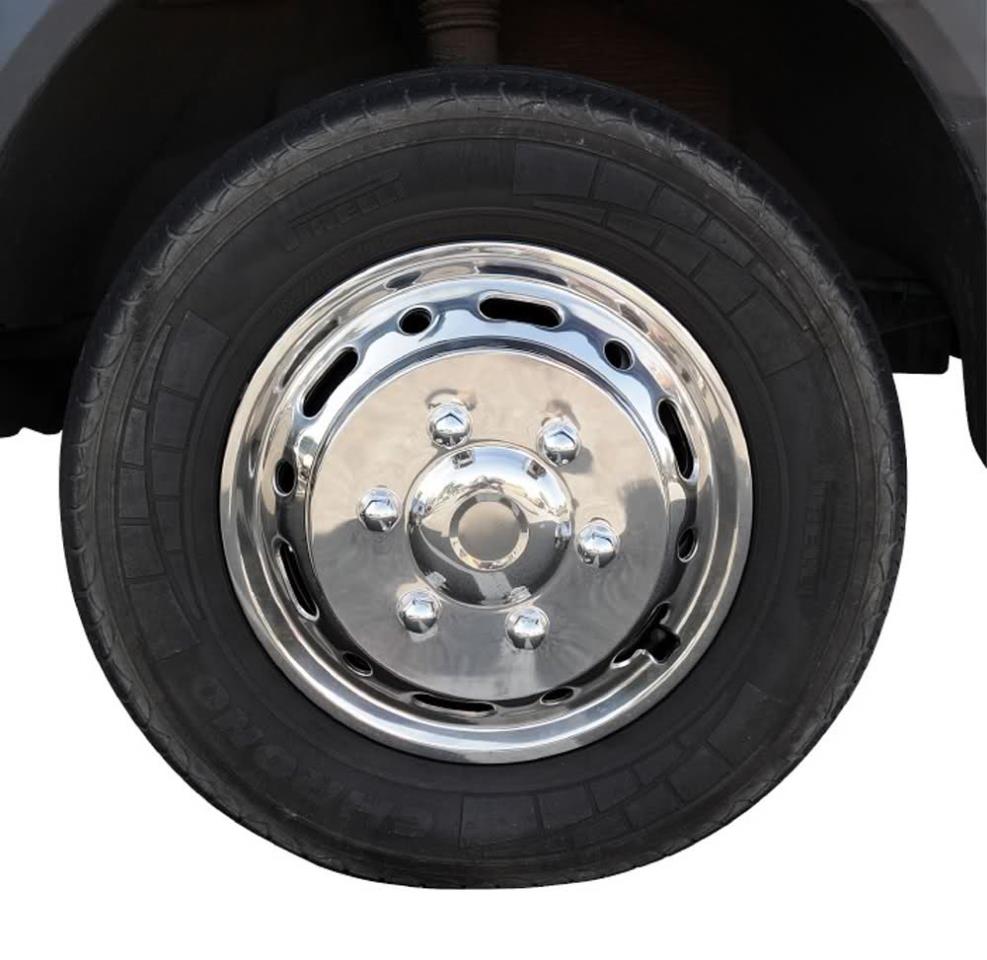 Stainless steel wheel trim - dished- 1 piece - 16 inch - fits vans, campers