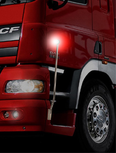 Delimitation rod / dipstick stainless steel with LED marker lights