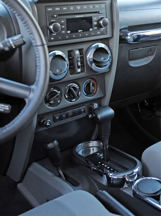 Schaltkonsolen Cover passend für Jeep Wrangler JK (2007-2010) Schaltgetriebe
