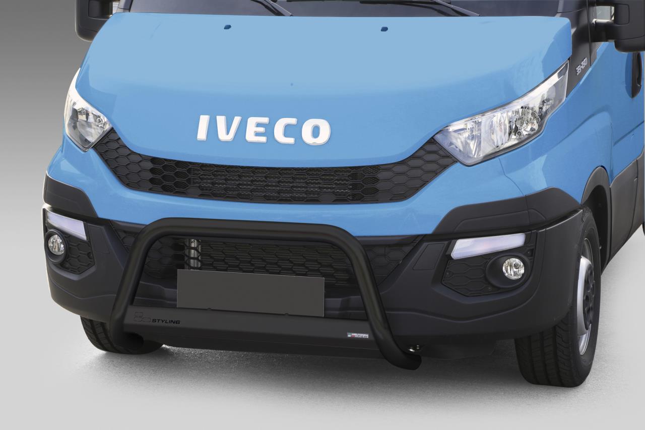 Black powder coated frontbar for Iveco Daily (2014-2018)