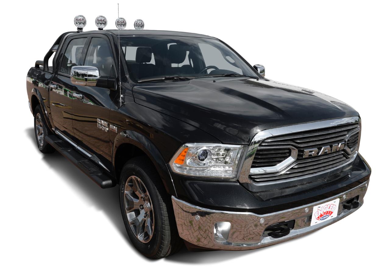 6" black textured powder coated sidebars suitable for Dodge Ram Crew Cabine (2009-2018)