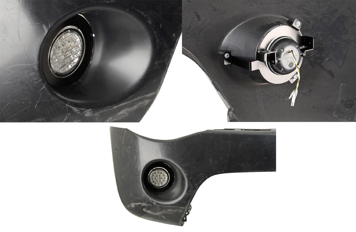 Daytime running lights without dimming function suitable for Mitsubishi L200 (2006-2012)