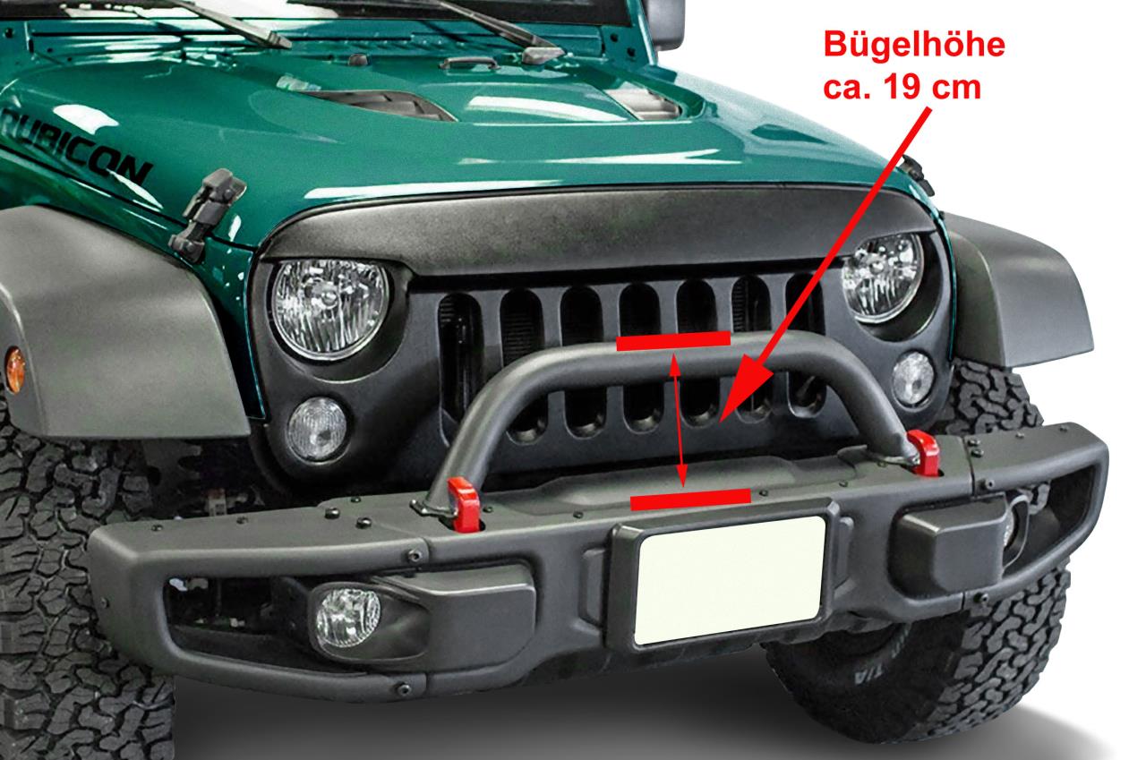 Frontstoßstange Stahl schwarz passend für Jeep Wrangler JK (2007-2018)