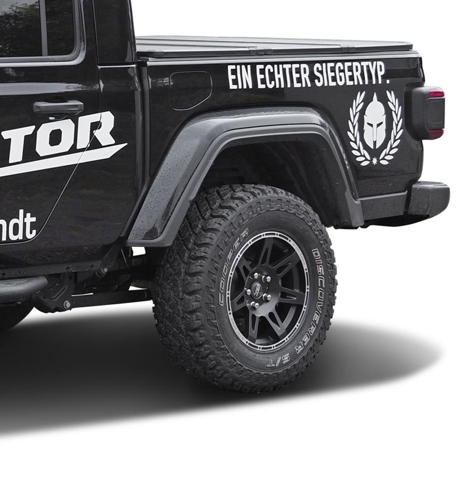 Kompletträder W-TEC Extreme 8,5x17 (schwarz-silber) mit 285/70 R17 Cooper Discoverer ST passend für Jeep Gladiator JT (2019-)