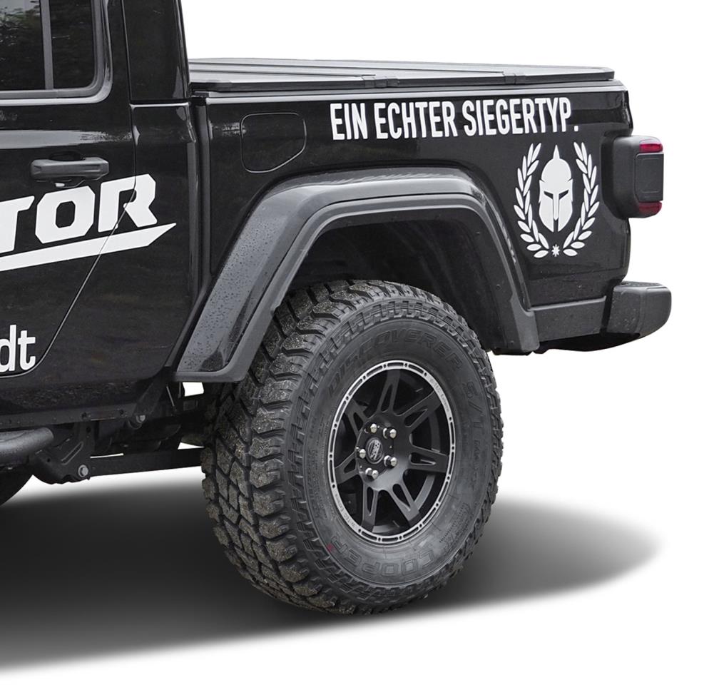 Kompletträder W-TEC Extreme 8,5x17 (schwarz-silber) mit 315/70 R17 Cooper Discoverer ST passend für Jeep Gladiator JT (2019-)