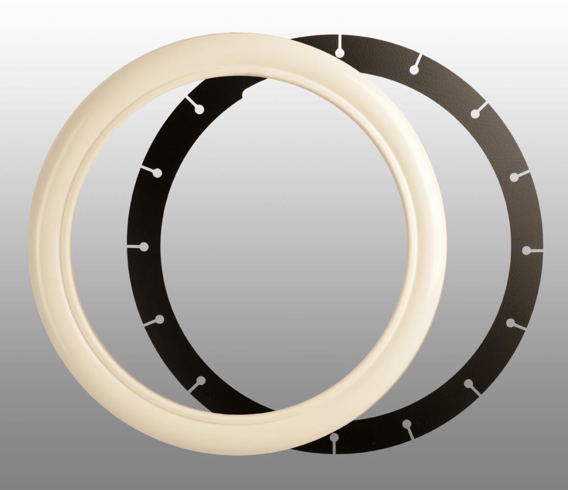 Whitewall ring - white - 14 inch - 1 piece - suitable for Mercedes steel rims