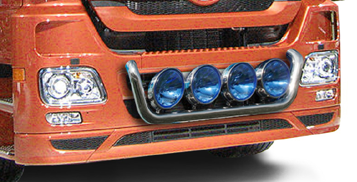 Scheinwerferbügel Edelstahl unten passend für Mercedes Benz Actros MP2 / MP3 (2003-2010)