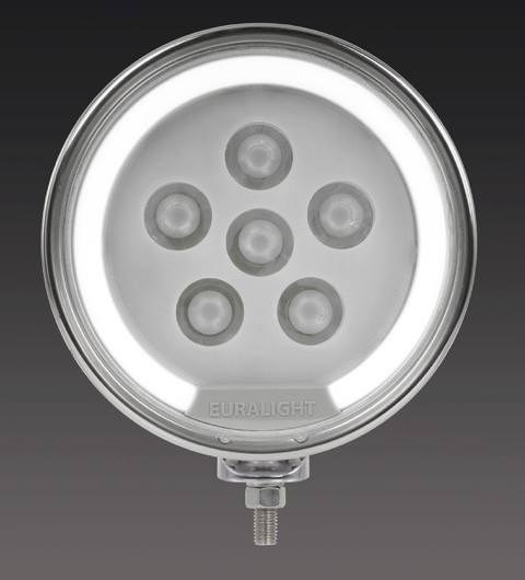 LED Fernscheinwerfer 210 mm mit LED Standlichtring 12-24 Volt