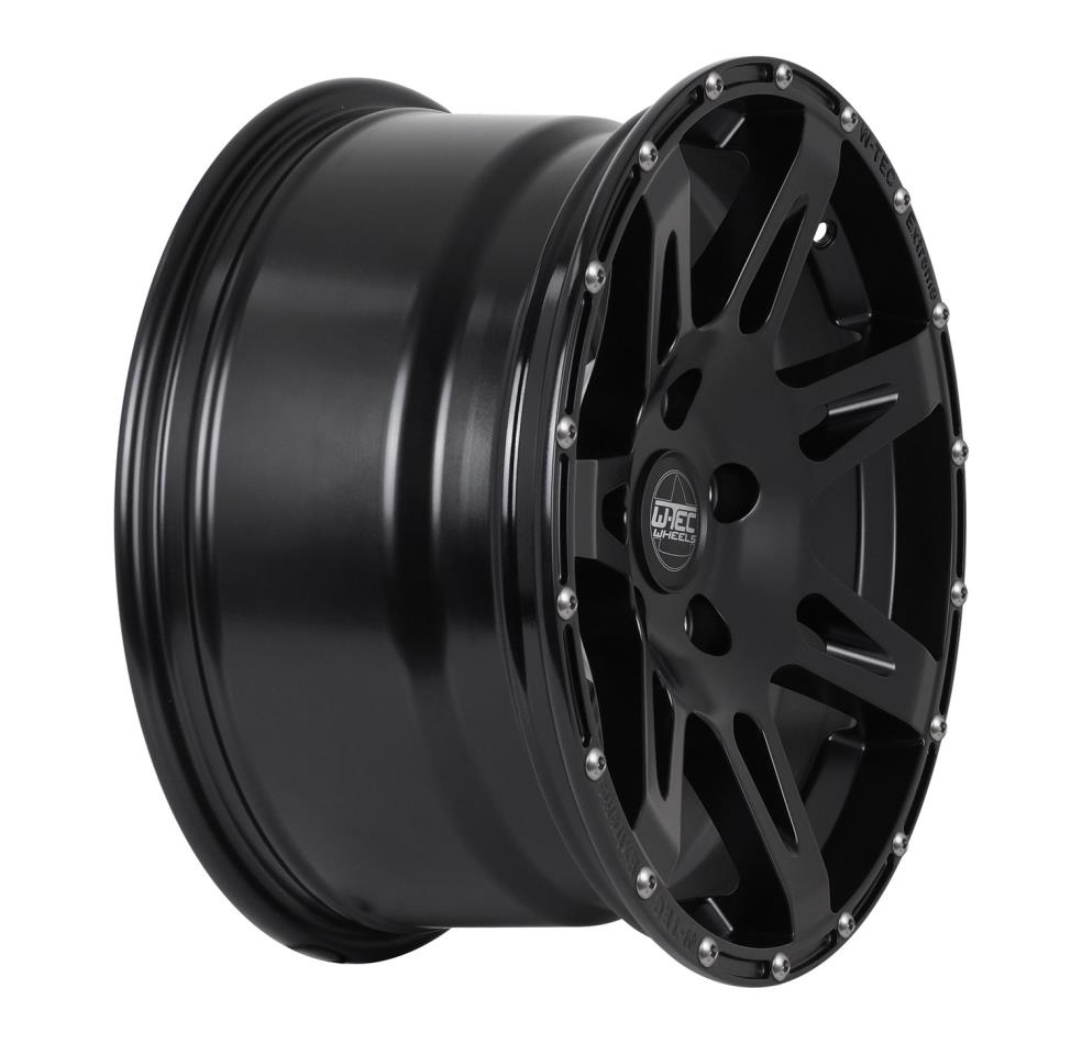 4x Alloy wheel W-TEC Extreme 8,5x17 offset+30 "Black Edition" with rivets fits Jeep Gladiator JT (2019-)