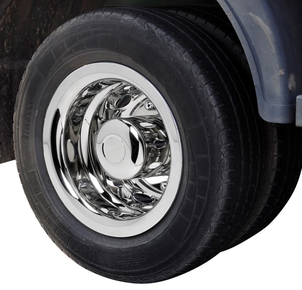 Stainless steel wheel lining - 1 piece - 16 inch - fits vans, campers