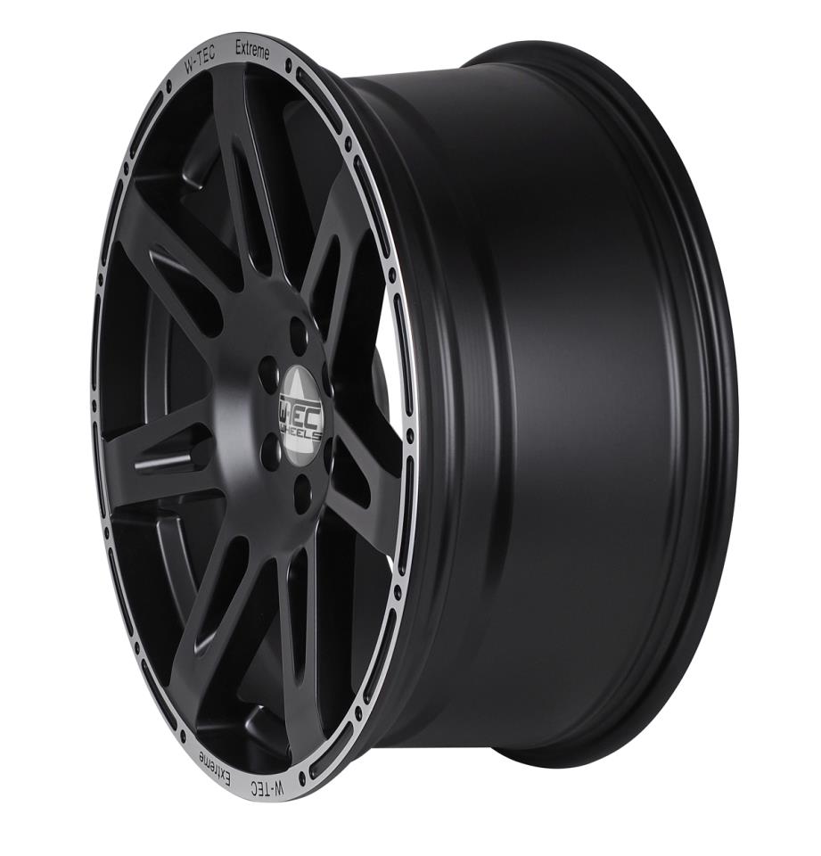 Complete wheels W-TEC Extreme 8,5x20 black-silver with tires 275/55R20 Cooper Discoverer AT3 suitable for Ford Ranger (2012-2018) & (2019-2022)