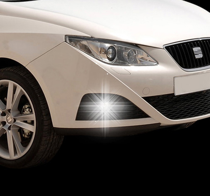 Daytime running lights with dimming function suitable for Seat Ibiza (2008-2012)
