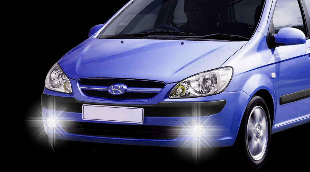 Daytime running lights with dimming function suitable for Hyundai Getz (2006-2009)