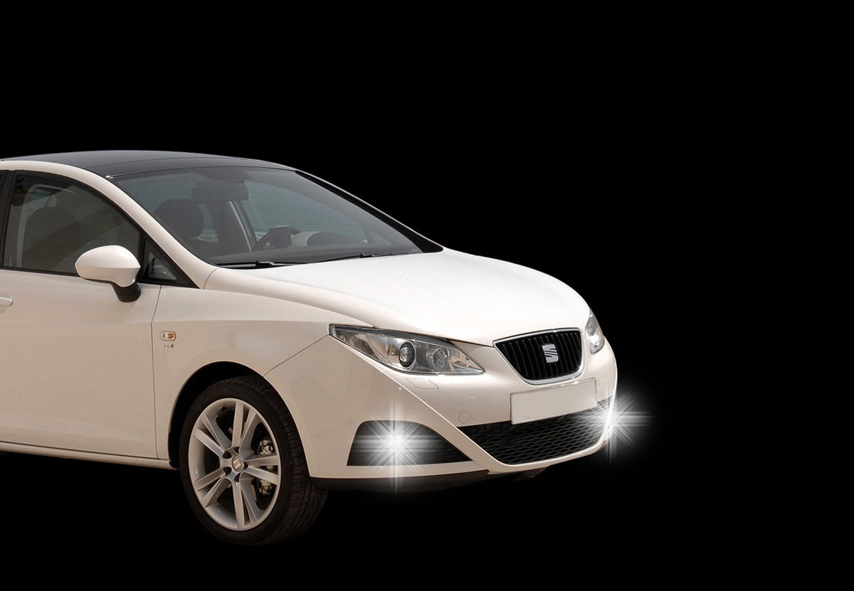 Daytime running lights without dimming function suitable for Seat Ibiza IV (6J) 2008-2012