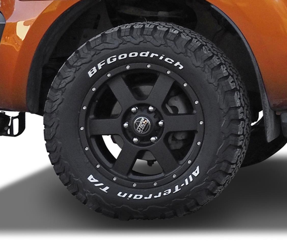 Kompletträder W-TEC ALL TERRAIN 8x18 schwarz mit Reifen 285/65R18 BF Goodrich All Terrain passend für Ford Ranger (2012-2022) & Raptor (2019-2022)