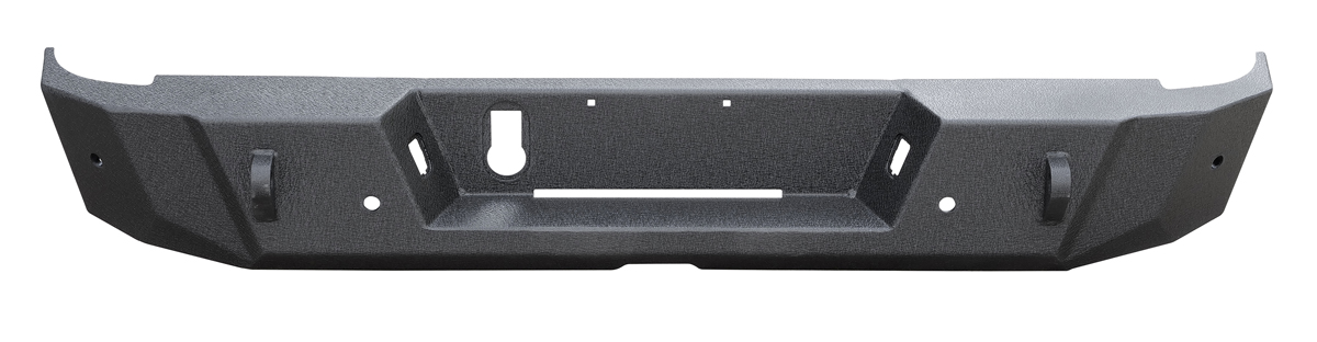 Black Rock steel rear bumper with openings for PDC sensors suitable for Jeep Gladiator JT (2019-)