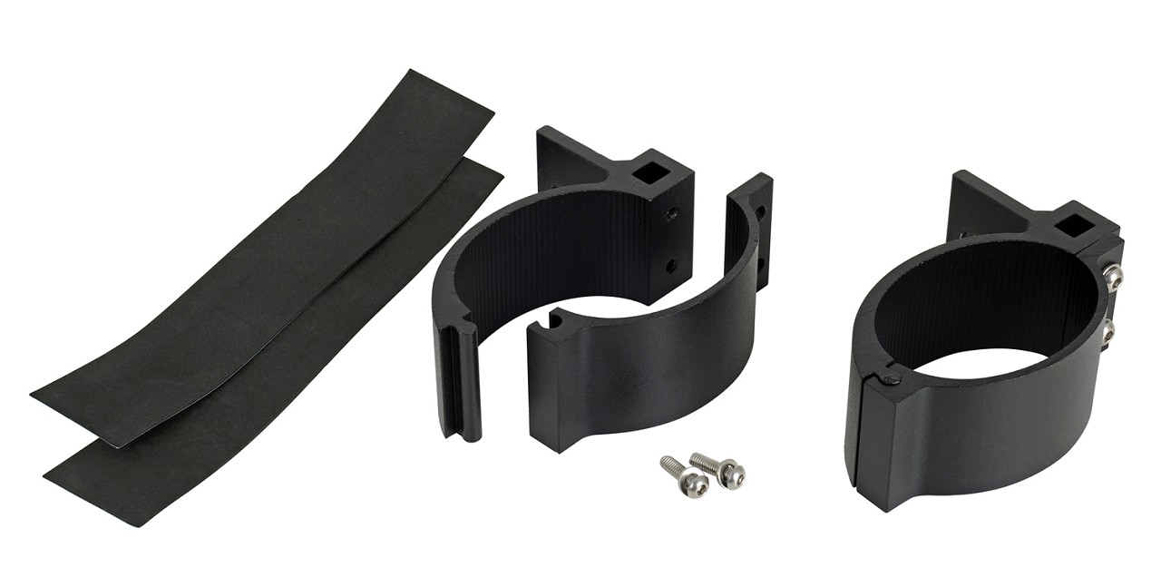Schelle / Rohrschelle 89 mm oval Aluminium schwarz für Scheinwerfer & Lightbar Befestigung