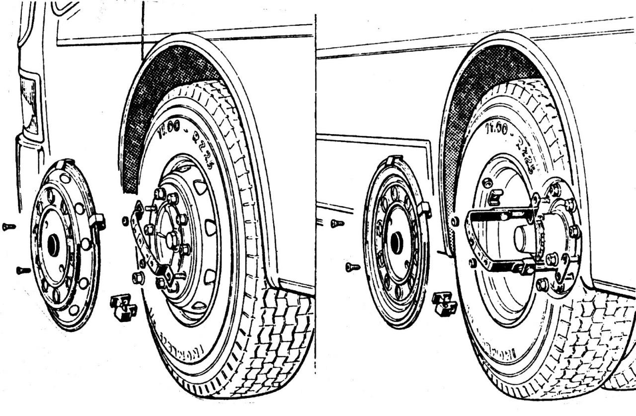 Stainless steel wheel trim for rear axle/trailer - flat - 1 piece - 22.5 inch - fits steel rims