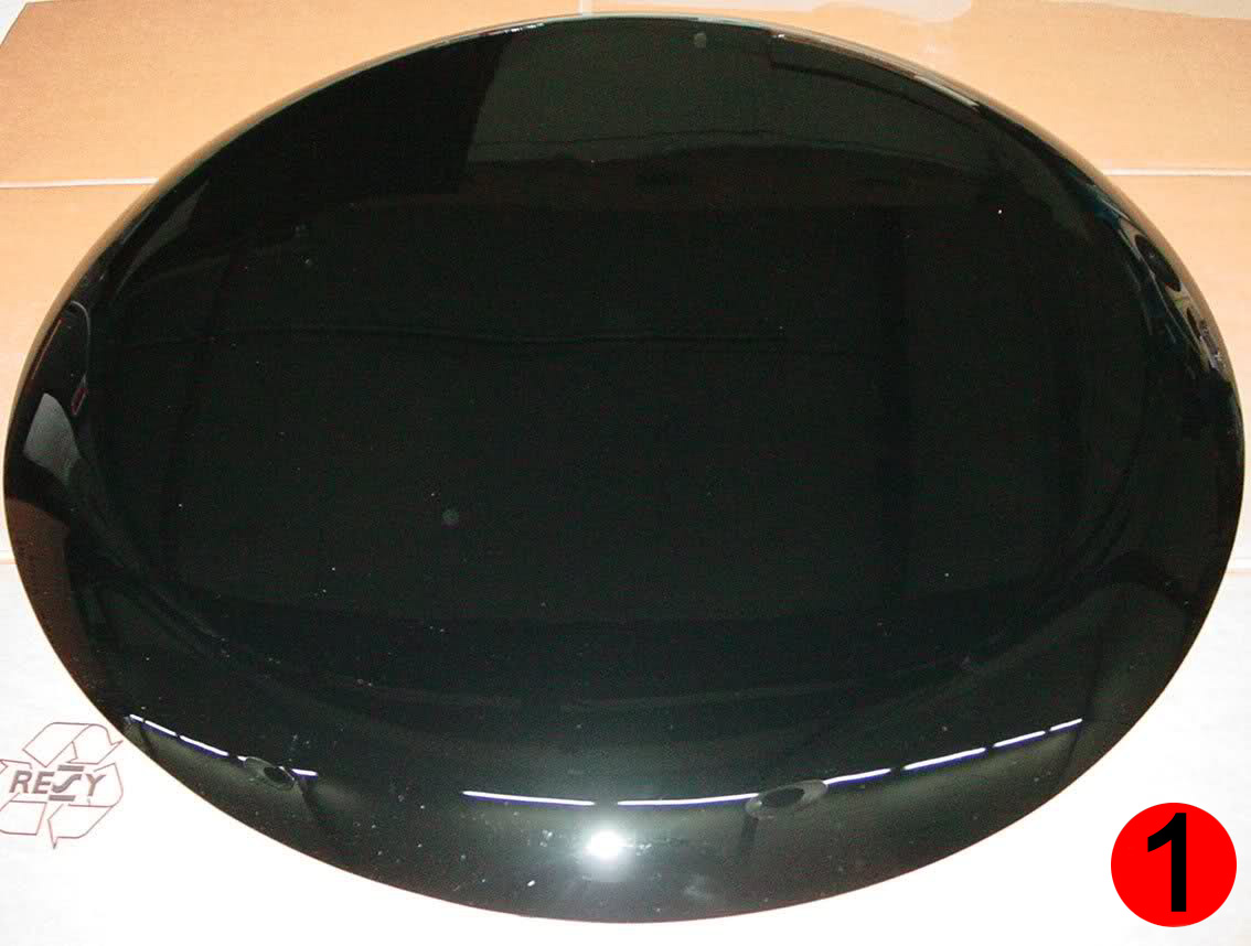 Ersatz Abdeckplatte schwarz 66 cm für Reifencover