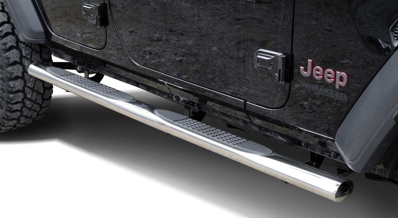 Stainless steel sidebars Ø 100 mm suitable for Jeep Wrangler JL 4-Doors (2018-)