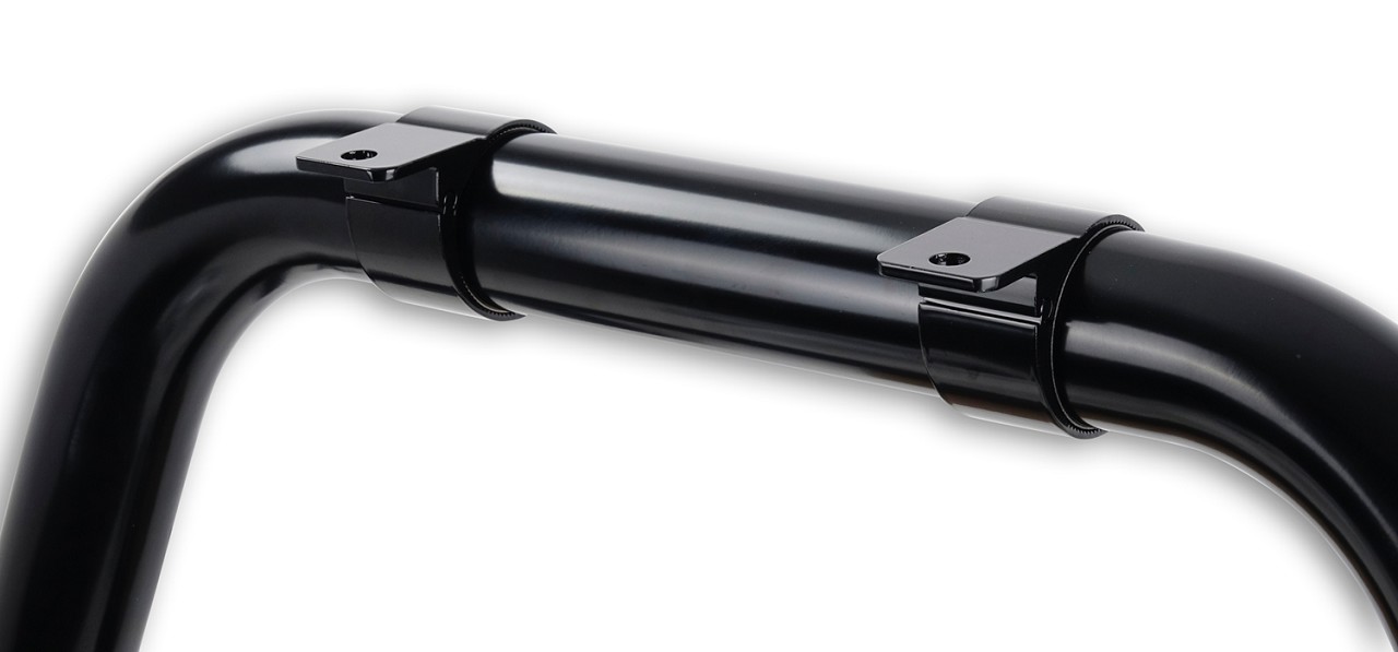 Schelle / Rohrschelle 75-78 mm Aluminium schwarz für Scheinwerfer & Lightbar Befestigung