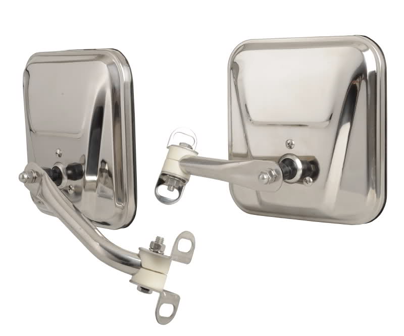 Mirror Set Stainless Steel fits Jeep Wrangler YJ (1987-1995)