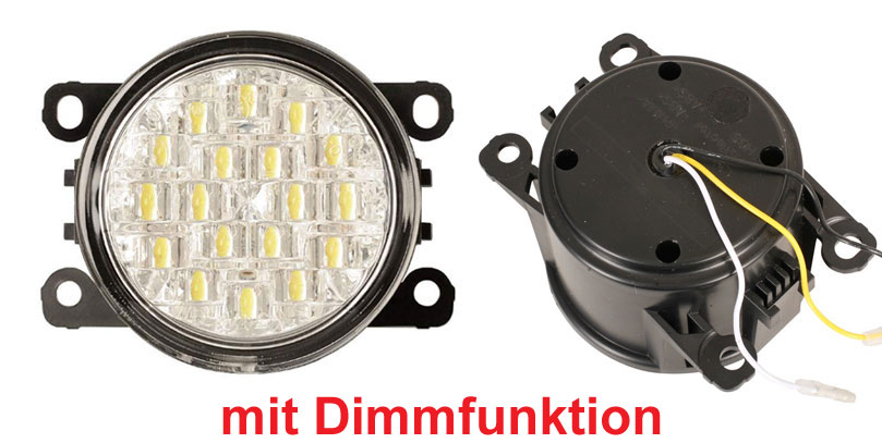 LED Einbau Tagfahrlichter mit Dimmfunktion 90 mm passend für diverse Dacia Modelle