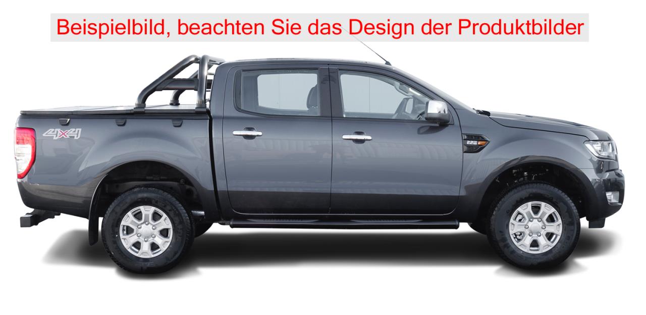 Schwarz matter Überrollbügel passend für Ford Ranger (2012-2022) & Ranger Raptor (05/2019-2022)