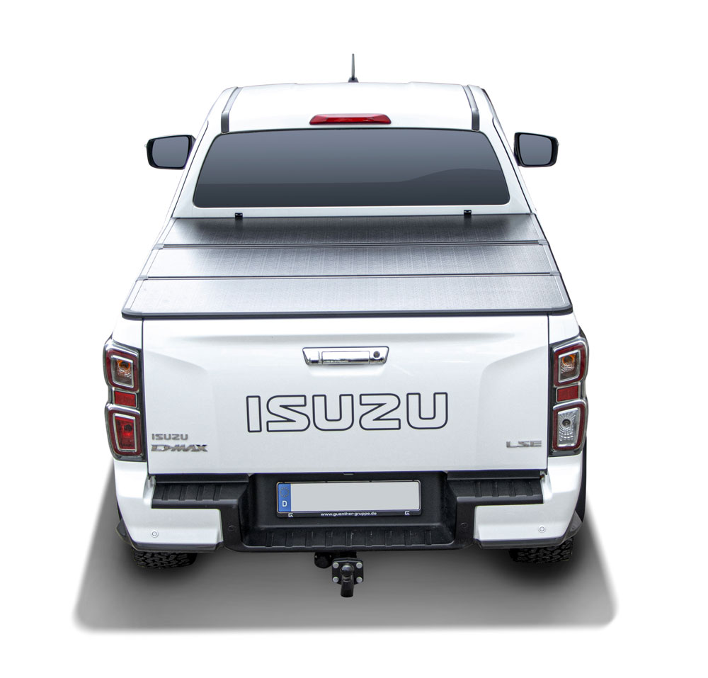 Aluminum tonneau cover 3-piece folding suitable for Isuzu D-Max (2012-) Double Cab.