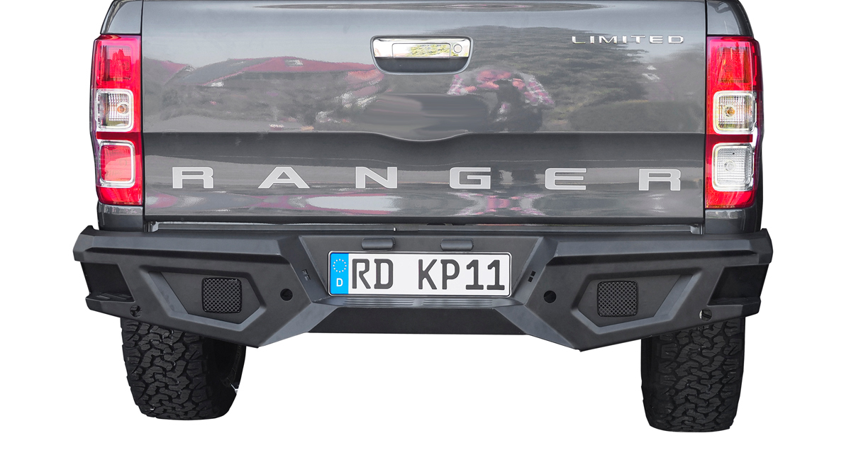 Black Stealth Stahl Heckstoßstange passend für Ford Ranger (2012-2022)