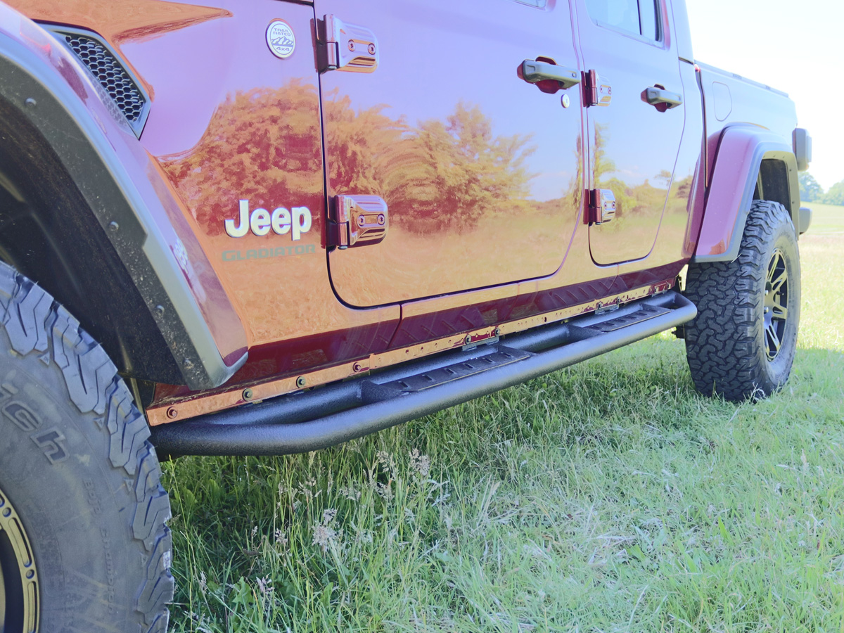 Schwarz matt strukturierte ROCK RAILS passend für Jeep Gladiator JT (2019-)